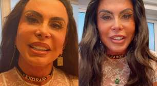 Gretchen usa gargantilha com nome do marido em bloco de Luísa Sonza