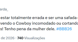 Por que a web está revoltada na aproximação de Gabi com Cowboy