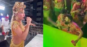 Imagens! Claudia Leitte é alvo de gestos obscenos em show e fãs escorraçam homens