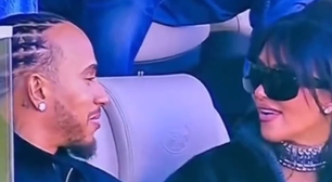 Leitura labial revela o que Hamilton disse a Kim Kardashian no Super Bowl