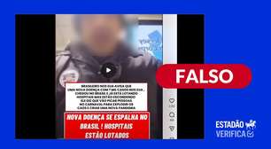 É falso que 'nova doença' esteja lotando hospitais no Brasil