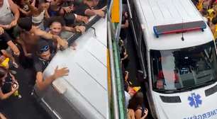 Novo ângulo mostra ambulância tentando atravessar multidão em bloco de Calvin Harris em SP