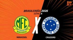 Mirassol x Cruzeiro, AO VIVO, com a Voz do Esporte, às 17h30