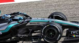 F1: Mercedes enfrenta problemas de suspensão no primeiro dia de testes do Bahrein