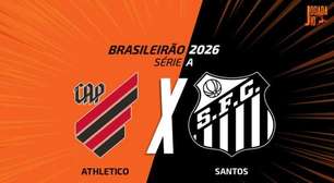 Athletico-PR x Santos: onde assistir, escalações e arbitragem