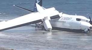 Avião com 55 pessoas faz pouso de emergência no mar na Somália; veja vídeo
