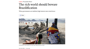 Países ricos deveriam temer 'Brasilização' da economia global, diz The Economist