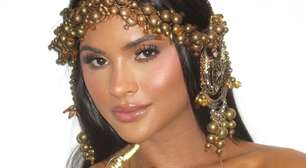 Rica! Mileide Mihaile brilha no Carnaval de Salvador com look banhado a ouro