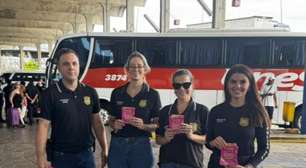 Campanha "Não é Não" mobiliza Polícia Civil e PRF em ação preventiva na Rodoviária de Porto Alegre