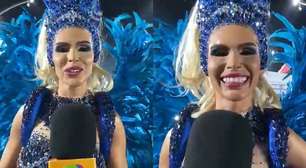 Musa da Colorado do Brás desfila com o dedo quebrado no carnaval de SP: 'Tudo pela escola'