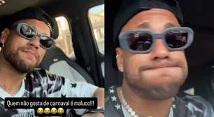 Cotado para voltar a jogar, Neymar se declara ao carnaval com dancinha dentro de carro: 'Gosto memo'