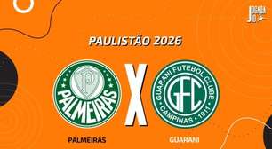 Palmeiras x Guarani, AO VIVO, com a Voz do Esporte, às 19h