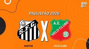 Santos x Velo, AO VIVO, com a Voz do Esporte, às 19h