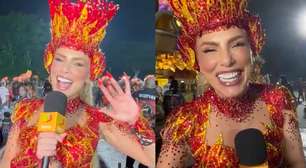 Erika Schneider revela refeição nada convencional antes dos desfiles: 'Dois hambúrgueres e banana'