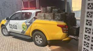 Caminhonete furtada no RS é achada no Paraná após acidente com mais de uma tonelada de maconha