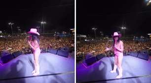 Ana Castela dedica música a Zé Felipe durante show de carnaval