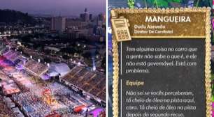 Mangueira sofre com suposto óleo na pista; Liesa não comentou o assunto