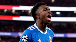 Real vence Benfica, pela Champions, em jogo marcado por golaço de Vini Jr e protocolo de racismo