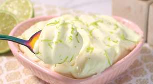 Mousse de limão sem açúcar, refrescante e saudável para você saborear sem culpa