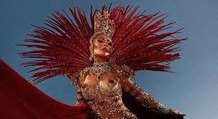 Look de milhões! Juliana Paes retorna à Viradouro em fantasia criada pela Dolce &amp; Gabbana