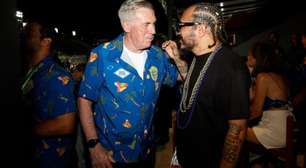 Carlo Ancelotti de volta ao sambódromo: um Mister folião