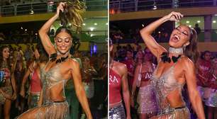 Juliana Paes opta por look fio-dental antes de desfile com a Viradouro na Sapucaí