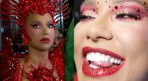 Sem coleira, Virginia exibe homenagem inusitada para Vini Jr. na boca antes de desfilar; veja