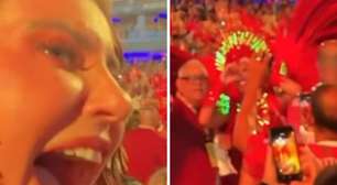 Palmas e corações: Paolla Oliveira aclama Virginia Fonseca durante desfile da Grande Rio