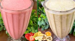 Shake de frutas sem açúcar: uma bebida deliciosa, refrescante e saudável, feita sem leite