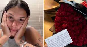 Namorando? Ana Castela recebe buquê de rosas de admirador secreto: 'Especial'