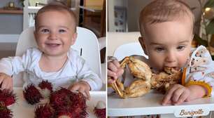 Bebê viraliza ao experimentar polvo e língua de boi durante introdução alimentar