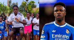 Grupo de crianças de Uganda dança em homenagem a Vini Jr. após caso de racismo