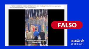 Vídeo mostra festa de carnaval suspensa após arquibancada ceder na Paraíba; não há relação com Lula