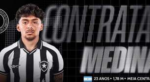 Botafogo anuncia contratação de Medina com vínculo até 2029