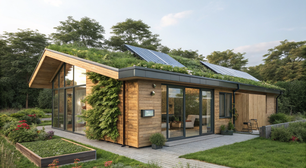 Casa sustentável compacta de 80 metros quadrados com 3 quartos une conforto, economia e eficiência energética