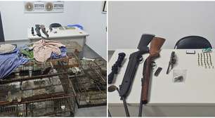 Brigada Militar apreende armas e resgata 12 aves silvestres mantidas ilegalmente em Santo Antônio da Patrulha