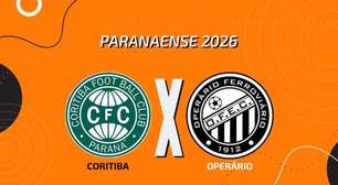 Coritiba x Operário: onde assistir, escalações e arbitragem