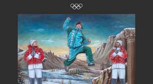 Foto do pódio de Lucas Braathen é eleita a mais bonita dos Jogos e vira pintura renascentista