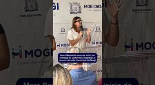 Vídeo: Prefeita de Mogi das Cruzes anuncia início da entrega de uniformes a alunos da rede municipal