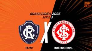 Remo x Internacional: onde assistir, escalações e arbitragem