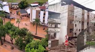 Chuvas em MG: vídeo mostra marcas de lama no alto de prédio, e moradora relata destruição: 'Tristeza'