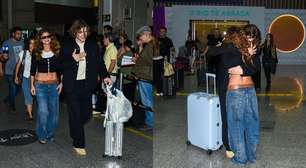 Ouro nas Olimpíadas de Inverno, Lucas Braathen chega ao Brasil e é recebido pela namorada, Isadora Cruz