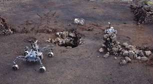 Três robôs foram colocados para explorar uma caverna formada por erupções vulcânicas;  o objetivo? Facilitar a exploração de Marte