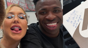 É o amor! Após Carnaval turbulento, Virgínia volta aos braços de Vini Jr. e ganha presente romântico com 'te amo' escrito à mão