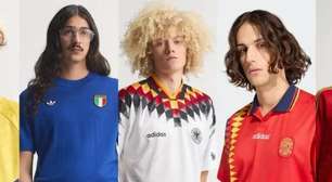 Adidas promove relançamento de uniformes antigos de seleções europeias