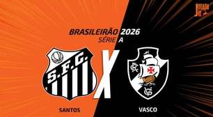 Santos x Vasco, AO VIVO, com a Voz do Esporte, a partir das 17h30