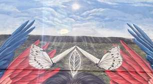 Mural celebra o mico-leão-preto em cidade que abriga 65% da espécie