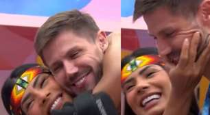 'BBB 26': Marciele 'ataca' e beija Jonas após escapar de Paredão e web repara. 'Ele virando o rosto'. Vídeo!