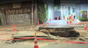 Explosão abre cratera na Rua da Consolação, em São Paulo