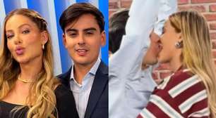 Saory dá beijão em Dudu Camargo e vídeo vira piada: 'Primeiro beijo dele?'